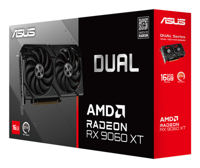 Графичка картичка Asus Dual RX 9060 XT, 16GB, GDDR6, црна