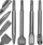 Set dalte betoni Powermat 16200342, 4 copë, SDS Plus, çelik i argjendtë