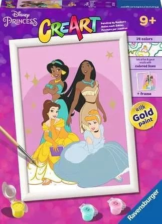 Set pikturimi Ravensburger CreArt Disney Princess, paint by numbers, 9+