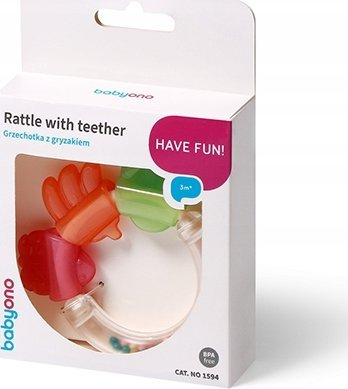 Lodër dhëmbore Babyono Gingiva Ring, për bebe 3m+, silikon, shumëngjyrëshe