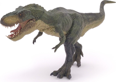 Figurinë dinosauri Papo Running T-Rex 55027, gojë që lëviz, i gjelbër