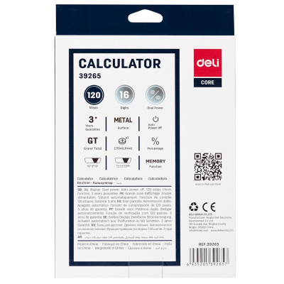 Deli Kalkulator 39265 16 Digits 1/20