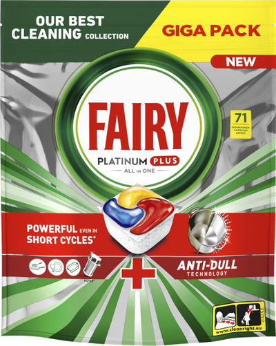 Kapsula enëlarse Fairy Platinum Plus All in One, 71 copë, me erë limoni