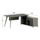 Tavolinë zyre Professional Desk Company Corner, 180x140x75 cm, kënd i kthyeshëm, ngjyrë mocha ash