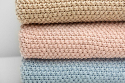 Batanije bebe Sensillo Knitted Blanket, pambuk 100%, 100x80 cm, gri