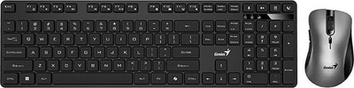 Set tastierë dhe maus Genius KM-8216S Copilot, pa tela, optik 1600 DPI, i zi