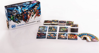 Loja me letra Cryptozoic DC Superheroes Duel, deck building, 2 deri në 5 lojtarë, shumëngjyrëshe