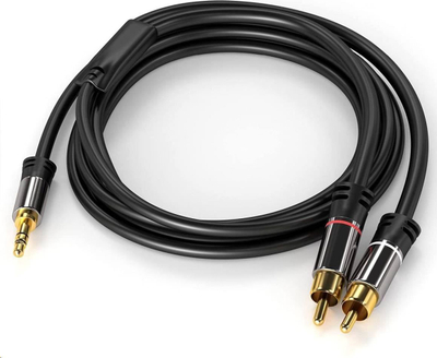 Kabllo audio PremiumCord Jack 3.5mm në RCA x2, 3m, e zezë