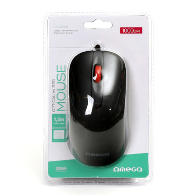 Maus Omega OM0520B, me kabllo, 1000DPI, i zi