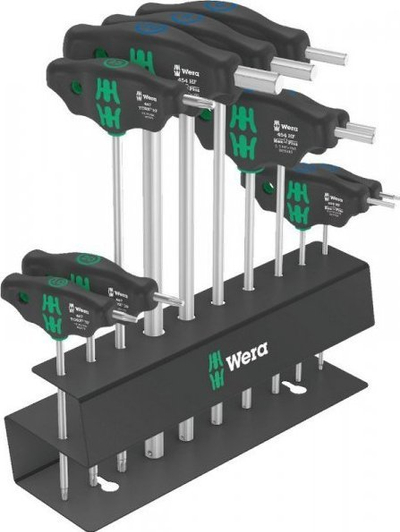 Set çelësa Wera Bicycle T-Handle, 10 copa, Hex edhe Torx, jeshile