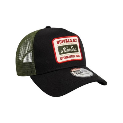 Kapelë New Era Patch 9Forty Trucker, rrjetë e pasme, e zezë