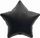 Balonë folie Godan B&amp;C Star, 19", yll, e zezë matte