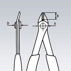 Pinca prerëse Knipex Electronic Super Knips, të hirta