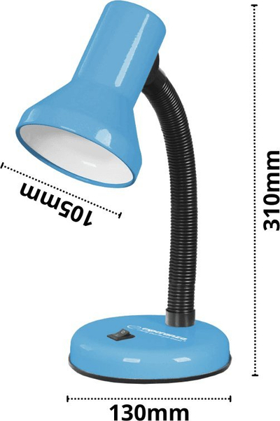 Lampë tavoline Esperanza ELD108B, E27, LED 12W, blu
