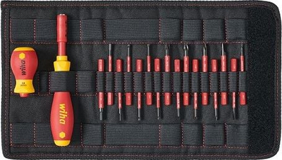 Set kaçavidash Wiha slimVario, 18 copë, elektrik, me çantë