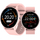 Smartwatch Giewont GW120-1, mat rrahjet e zemrës, i papërshkueshëm nga uji IP67, rozë gold
