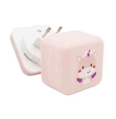 Портабилна ноќна светилка Cube B Lily the Unicorn, ЛЕД, со сензор на допир, повеќебојна