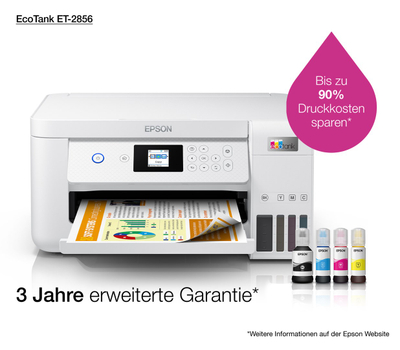 Printer multifunksional Epson EcoTank ET-2856, Inkjet A4, Wi-Fi, i bardhë