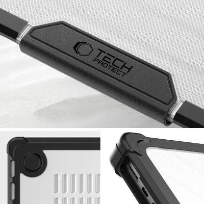 Mbulesë laptopi Tech-Protect SmartShell Pro, për MacBook Pro 14", me stendë, transparente