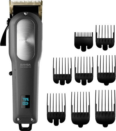 Makineri qethëse Cecotec Bamba PrecisionCare Pro Clipper Titanium Go, teh titani, pa kabllo, gri