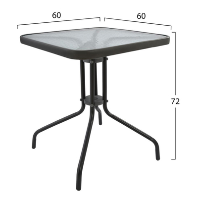 Set ngrënieje 3-pjesësh FIGO metalike & 2 karrige të palosshme (HM21035), gri