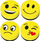 Sfungjerë magnetikë për tabelë Hasta Emoticon, set, të shumëngjyrshëm