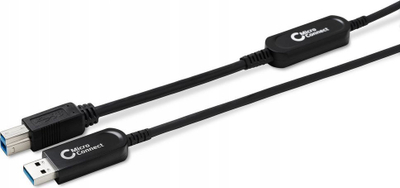 Kabllo USB Microconnect MC-USB3.0AB10OP, USB 3.2 Gen 2, 10m, e zezë