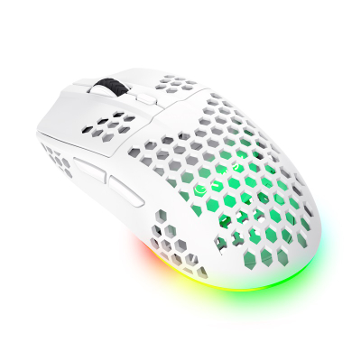 Maus Trust Gaming GXT 929W Helox, 4800 DPI, i bardhë