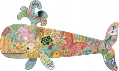 Puzzle Djeco Puzz Art Whale, 150 copa, në formë balene, shumëngjyrësh