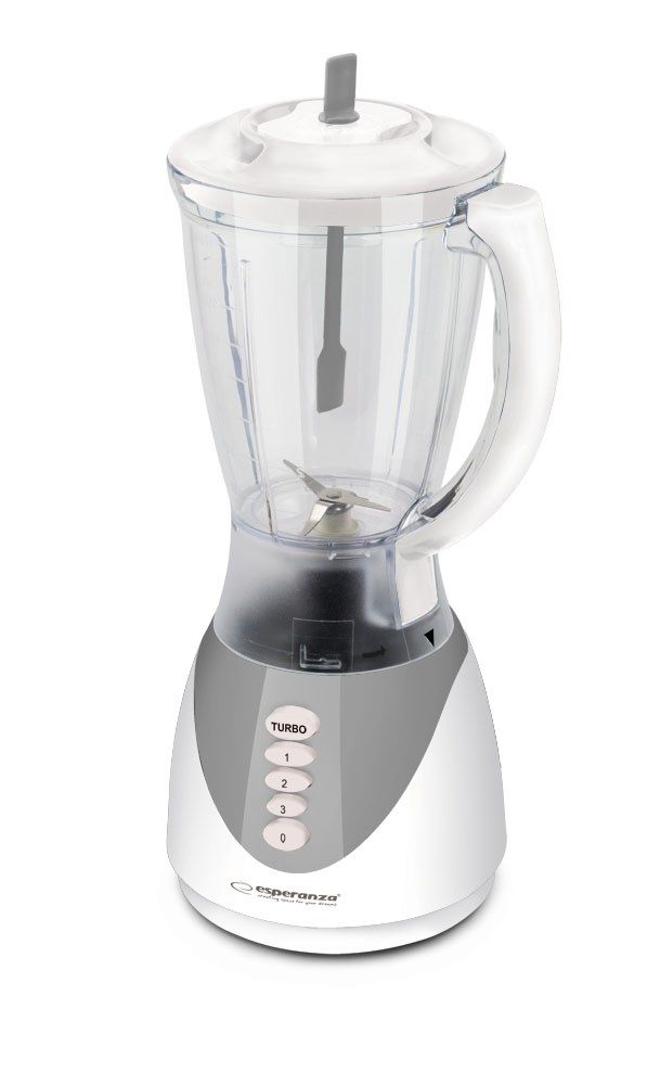 Blender Esperanza EKM0023E, me funksion Turbo, plastikë, i bardhë gri