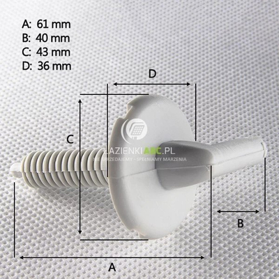 Set vidhash tualeti KAN-therm MARKET PP, komplet montimi, plastikë, i bardhë