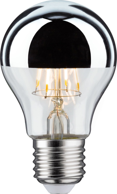 Llambë LED Paulmann Half Mirror E27, 4.8W, 580 lm, argjendt