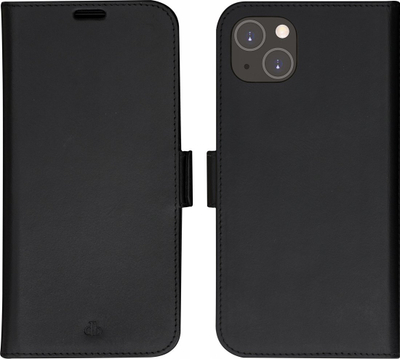 Këndë iPhone Dbramante1928 Lynge, për iPhone 14 Plus, lëkurë, portofol, i zi