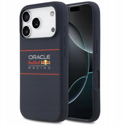 Kullofçë MagSafe Red Bull për iPhone 17 Pro, silikon, logó horizontale, blu navy