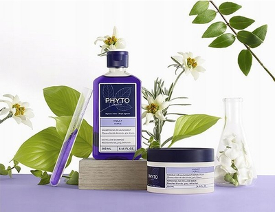 Shampo për flokë Phyto Purple No Yellow, 250 ml, kundër tonit të verdhë