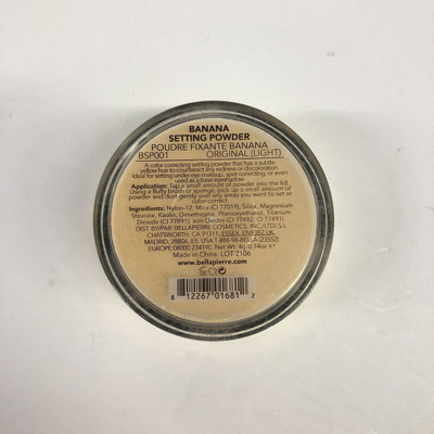 Pudër fiksuese Bellapierre Banana Setting Powder Original, efekt mat, 6.5g