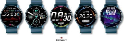 Smartwatch Giewont GW120-4, ekran me prekje, Bluetooth, blu