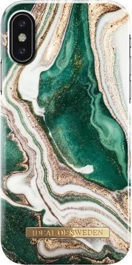 Mbulesë telefoni iDeal Of Sweden Golden Jade Marble, për iPhone X XS, ari jeshile