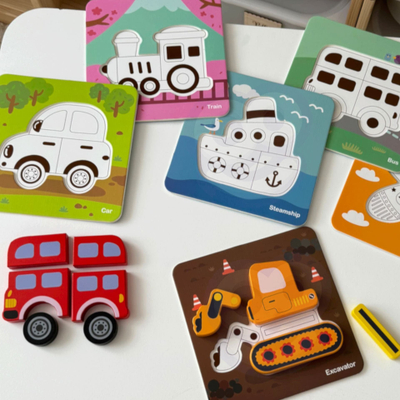 Puzzle druri Woopie 6 në 1 Transport, 33 pjesë, shumëngjyrësh