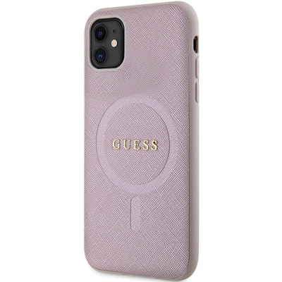 Futrollë telefoni Guess GUHMN61PSAHMCP, iPhone 11 XR 6.1", MagSafe, rozë