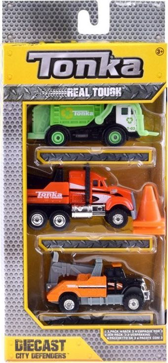 Set makina metalike Tonka City Defenders, 3 copë, për kalamaj