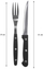 Set takëmesh për steak e pica, 4 thika, 4 pirunë, çelik inox