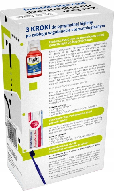 Set higjiene orale Eludril Perioblock, pas trajtimit dentar