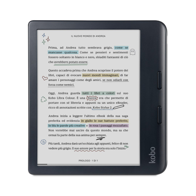 E lexues Kobo Libra Colour, 7", E Ink Kaleido 3, i zi