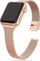 Rrip për orë inteligjente Tech‑Protect Thin Milanese për Apple Watch 4 5 6, çelik inox, magnetik, rozë gold