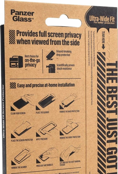 Qelq mbrojtës PanzerGlass Ultra Wide Fit Privacy, për Samsung Galaxy A55 5G, transparent