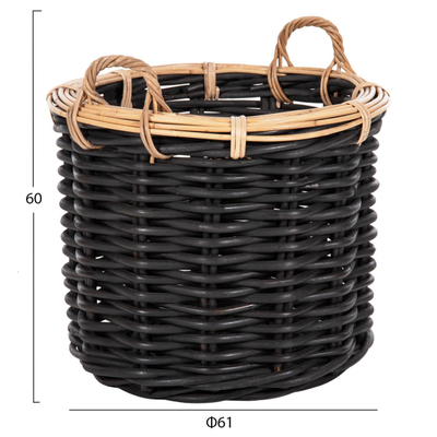 Kosh dyshemeje 2-pjesësh Potts Φ61+Φ45cm (HM4379), zezë