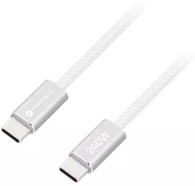 Kabllo USB C në USB C Forcell F Energy CBN1, 1.2m, 240W 5A PD QC4.0, e bardhë