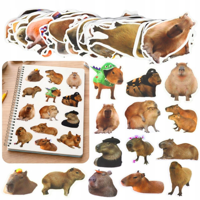 Set ngjitësesh Capybara Paper Stickers, 50 copë, letër, shumëngjyrëshe