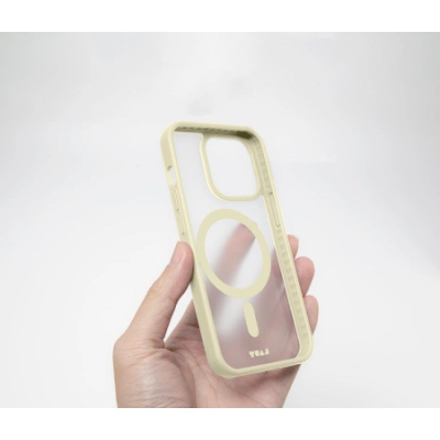 Kapak telefoni LAUT Huex Protect për iPhone 14 Plus 15 Plus, MagSafe, i verdhë i zbehtë